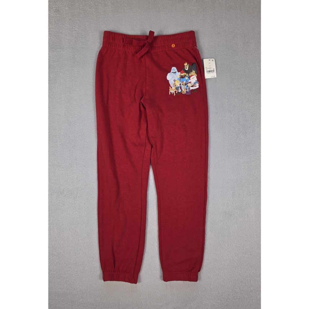 Rudolph The Red Nosed Reindeer Boys Christmas Jogger Pants Size M New